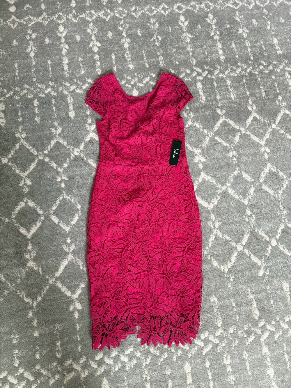 Lulus magenta lace dress small